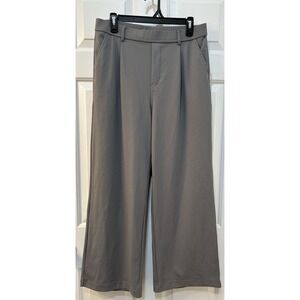 NWT Halara Halo Tek Air Grey Soft Stretch Breathable Wide Leg Pants Sz L Preppy